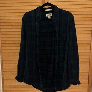 L.L. Bean Green and Blue Flannel